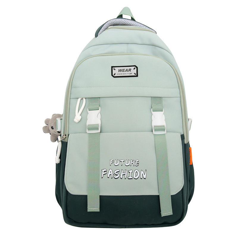 Boys and girls new middle school students simple middle school school bag large capacity ins backpack light college backpack