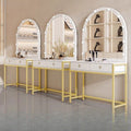 Vanity table with light, portable makeup desk for home use, small apartment vanity, modern minimalist makeup table, photo studio makeup table