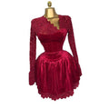 European and american cross-border women's fashion:  autumn new arrivals - sexy and elegant asymmetrical lace backless tie-up dress