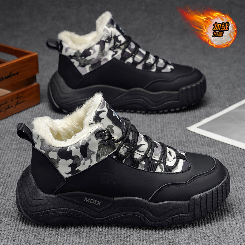 Northeastern snow boots for men winterfleece-linedthickenedheattech two-cotton shoes for men minus 40 degrees cold-proof boots waterproof outdoor