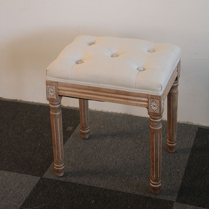American shoe changing stool solid wood retro dressing stool door shoe stool fitting room makeup stool bed end stool manicure stool