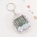 creative round keychain tetris mini game console toy handheld electronic game console charm