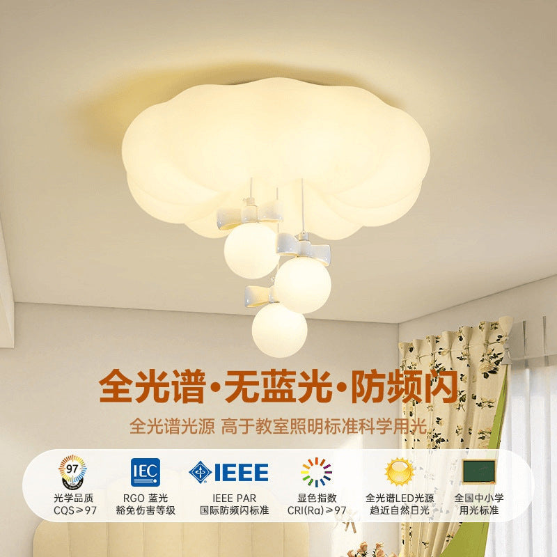 Full Spectrum LED Lighting Cream Pumpkin Bear Ceiling Light Master Bedroom Room Light Modern Simple Children's Room Light