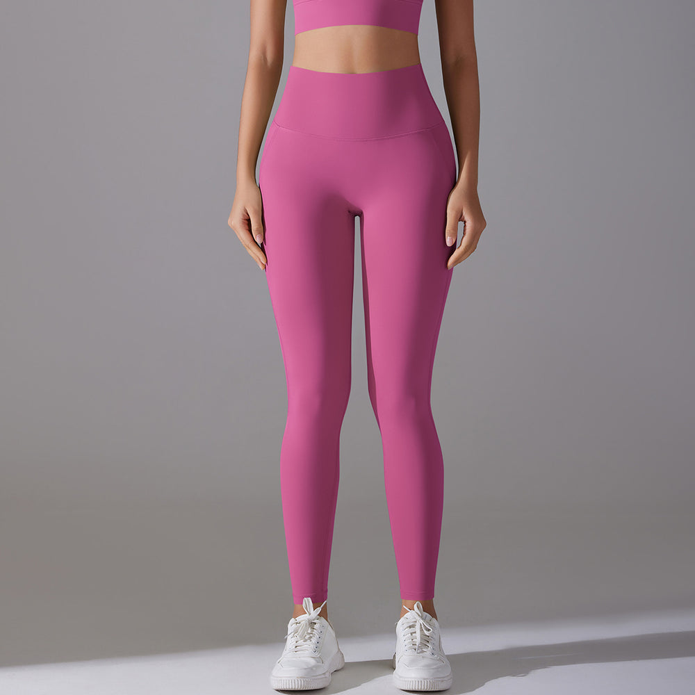 New arrival free underwear without embarrassing lines high waist tight nude nine-point pants sports running fitness high elastic yoga pants