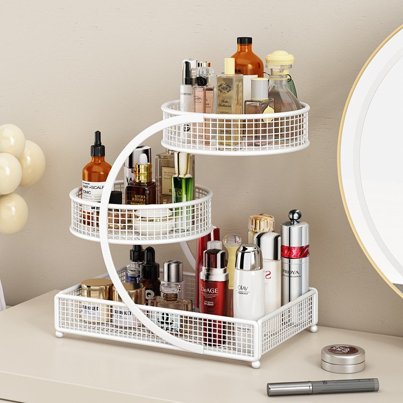 Cosmetic organizer box vanity table skincare storage rack bathroom sink shelf desktop multi-layer organizer