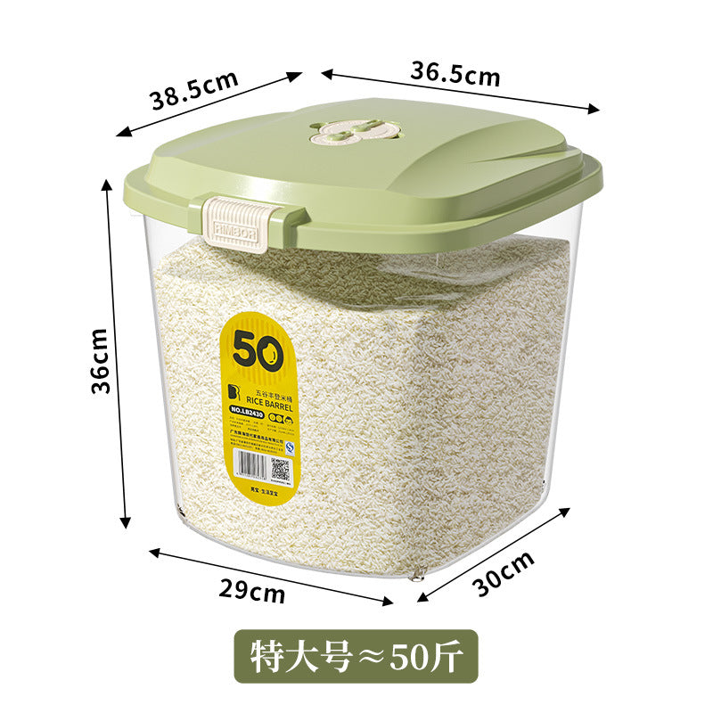 Grains Storage Sealed Box Food Grade Rice Noodle Storage Container Insect-proof and Moisture-proof 10kg High-end Household Rice Bucket