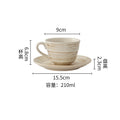 Japanese retro embossed spiral ceramic mug - trendy, creative, and high-style coffee, milk, or water cup