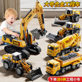 Bejies large children's alloy excavator toy - construction mixer crane car model set for boys