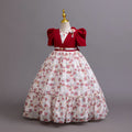 Export ready-made kids dress chiffon floral princess dress little girl model catwalk dress kids dress