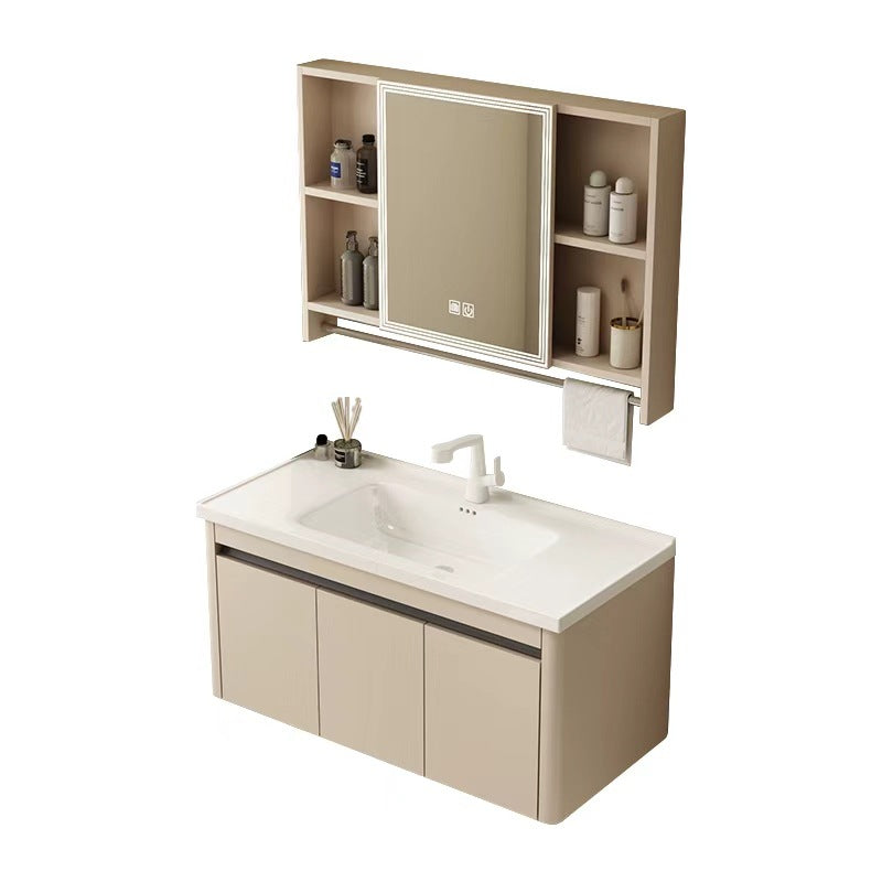 Bathroom cabinet ceramic all-in-one basin bathroom bathroom bathroom cabinet wash basin wash basin wash basin combination honeycomb aluminum