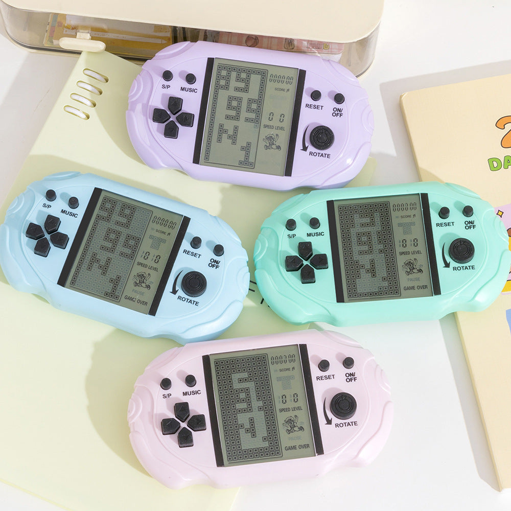 New large-screen tetris game console - classic arcade game for kids - handheld electronic toy