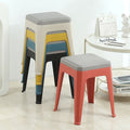 Soft plastic medium-sized kids stool living room dining table bench thickened adult for home durable and stackable storage