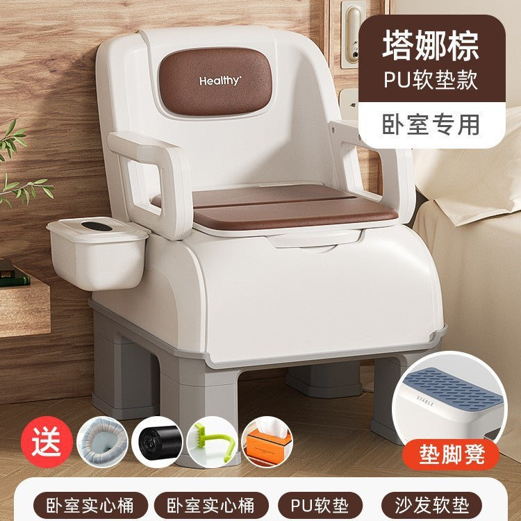 Bedside bedroom potty adult elderly toilet mobile horse room toilet chair bucket household pregnant women the elderly
