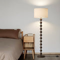 New chinoiserie floor lamp walnut wood grain color wabi-sabi style living room american retro bedroom classy atmosphere lamp table lamp