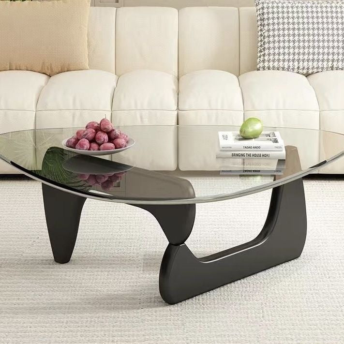 Coffee table solid wood multi-functional tea table living room for home table popularins style populartransparent glass normcore tea table