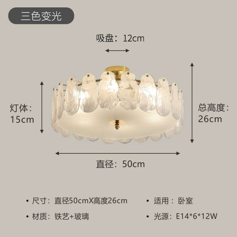 Bedroom light French light luxury cloud crystal lamp new simple now Guangdong Zhongshan Lighting Flagship Store