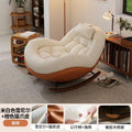 Rocking chair recliner adult sleepable living room for home casual adult sofa eggshell balcony lazy chair