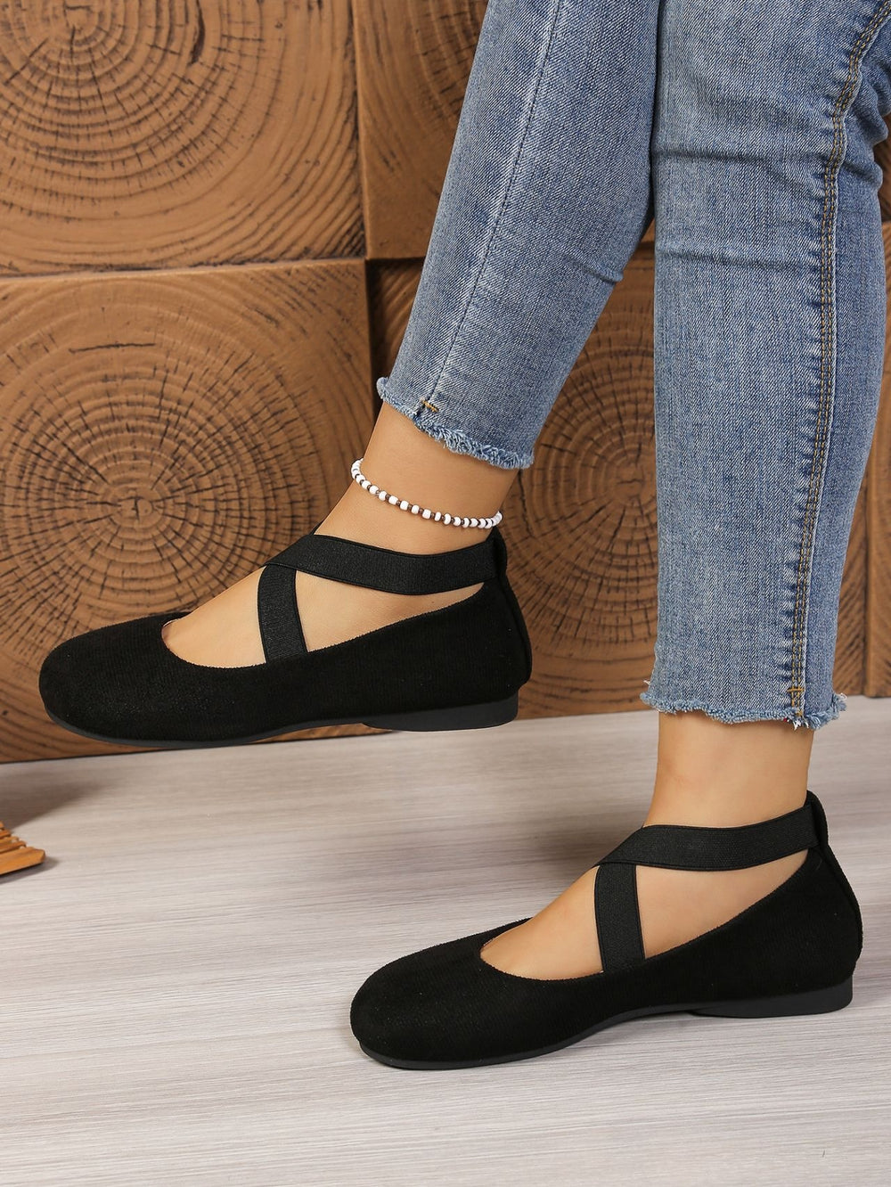 plus size suede cross elastic band round toe lazy flatssummernew arrivalflats beanie shoes in stock wholesale