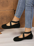 plus size suede cross elastic band round toe lazy flatssummernew arrivalflats beanie shoes in stock wholesale