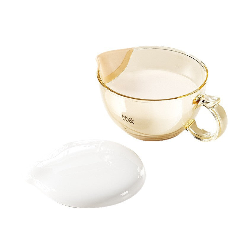 Baby ppsu food bowl with lid, infants and toddlers eat rice cereal and drink porridge, with handle, silicone, drop-proof, steamer-safe, suction bowl
