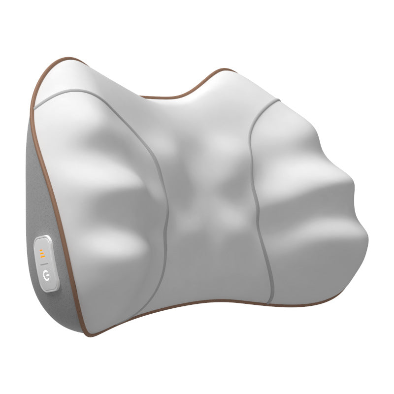 Electric lumbar massager backrest - car, office, and travel support