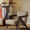 Solid wood sofa chair living room medieval style single chair for home balcony richard casual back chair