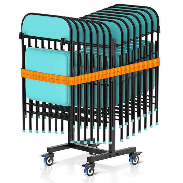 Source Factory Folding Chair Frame Chair Cart Folding Chair Storage Frame with Wheels