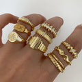 Customized rings retro diamond jewelry ring set women's niche high-end accessories men's light luxury hand jewelry