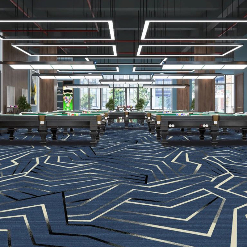 Custom billiard hall carpet - full coverage, printed design, large area, hotel & commercial billiard room nylon fire-retardant b1 carpet