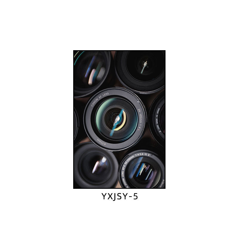 Camera photography Decorative painting Photo studio Black and white industrial style hanging painting Media studio Camera mural