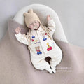 Spring & fall onesie baby cartoon baby clothes long sleeves khaki outing clothes stylish cute super cute crawling clothes khaki