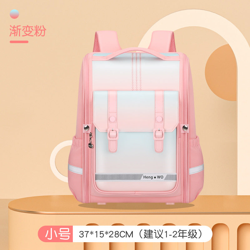 Elementary school backpack for boys and girls, large capacity, pressure-reducing, spine-protecting all-in-one backpack for grade 3