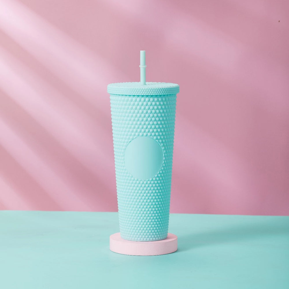 Star ⭐️ same style plastic cup durian cup wholesale high-looking straw cup with paper box water cup logo colorful electroplating