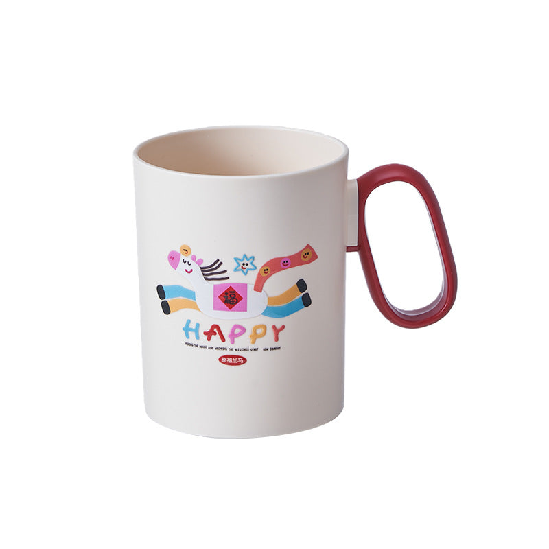Dopamine-thickened children's rinse cup for the year of the horse - cartoon creative, drop-proof toothbrush holder, multifunctional household wash cup