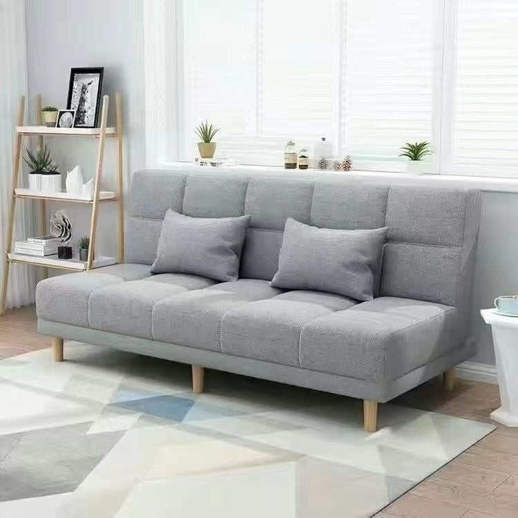 Small apartment folding sofa, bedroom stylish minimalist modern light luxury tech classic style sofa, rental apartment sofa