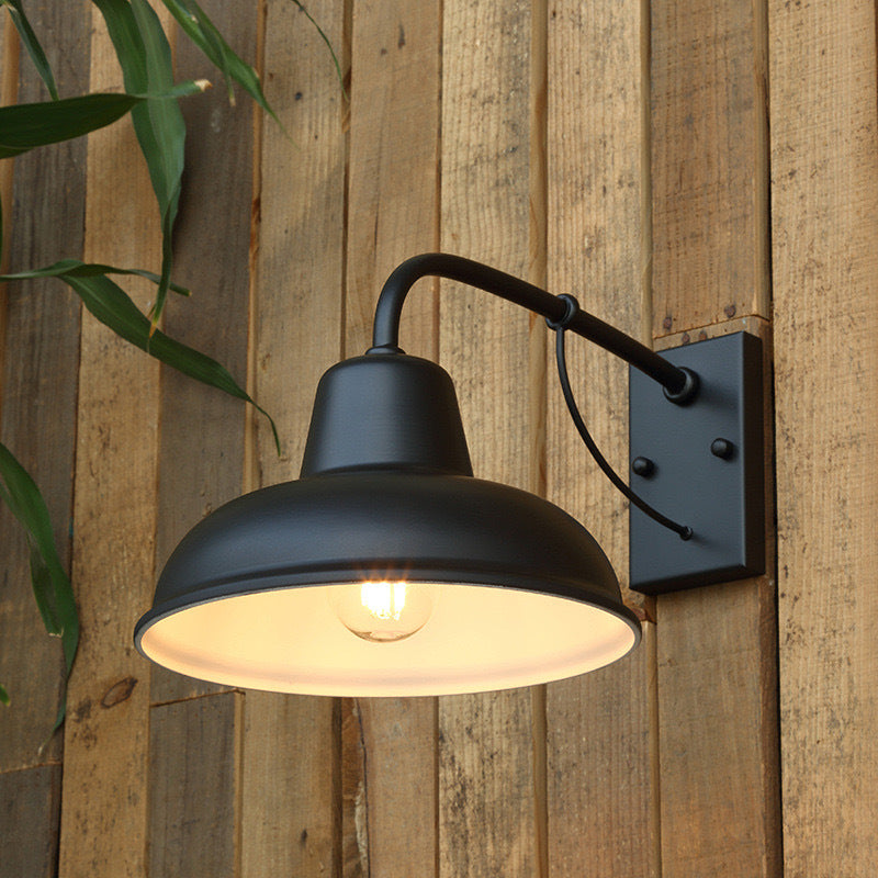 Cross-border outdoor retro wall lamp wrought iron nostalgic American simple exterior wall door front lamp garden outdoor balcony garden lamp