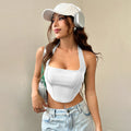 Insnew arrivalfashion cross-border women's clothing sexysexyfashionhalter asymmetrical hem vest