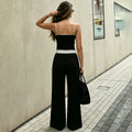 European and american cross-border women's fashion:  summer new sleeveless camisole sexy tank top drawstring polka dot slim-fit pants