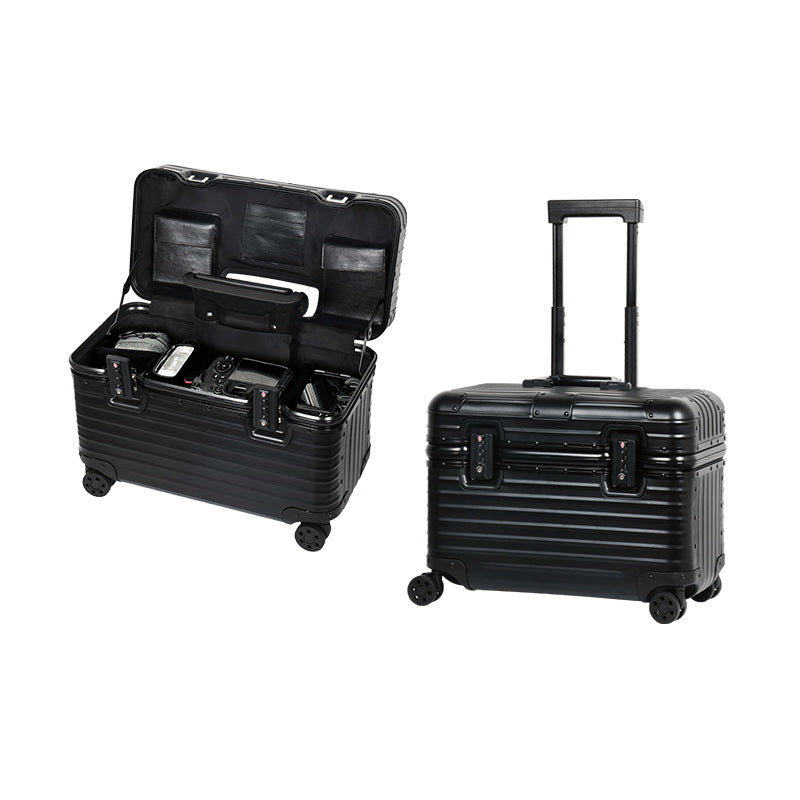 OBOX铝镁合金上翻盖拉杆登机箱摄影摄像工具箱航空机长箱18寸20寸