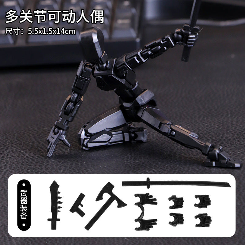 Multi-joint movable doll 3d printed hand board lucky 13 doll full body movable robot decompression toy artifact