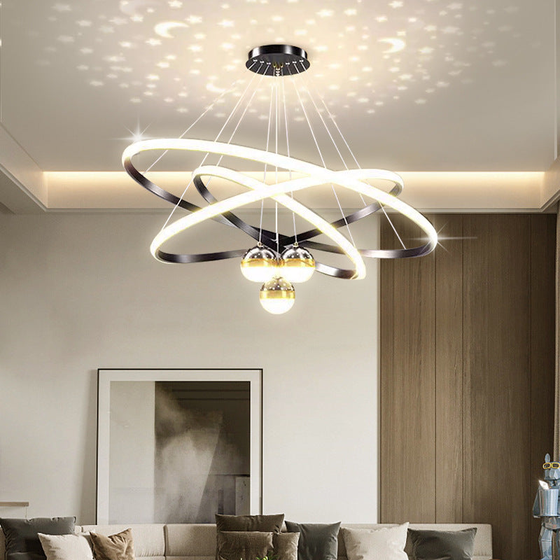 Living room chandelier crystal gypsy fish line lamp restaurant bed and breakfast lighting simple modern Nordic chandelier