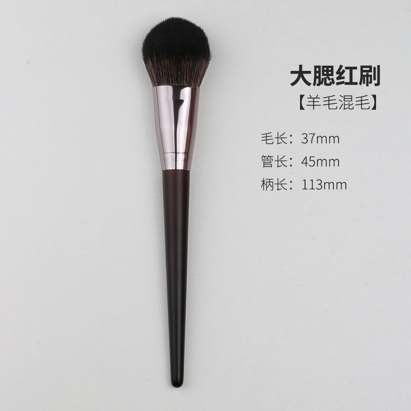 Wooden handle makeup brush set - cangzhou makeup brushes: blush brush, wool brush, powder brush, foundation brush, eyeshadow brush, and other makeup brushes