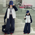 Student casual middle and big children's autumn suitnew arrivalk-stylegirlfashionable two-piece setfashionloose pants