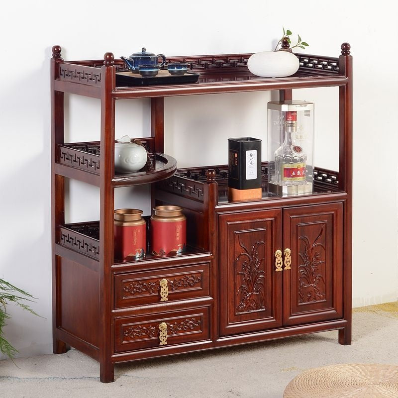 Living room tea cabinet old elm chinoiserie tea table solid wood sideboard sofa side cabinet restaurant wine cabinet locker