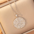 X8301-8 [titanium steel chain copper inlaid zirconium pendant]