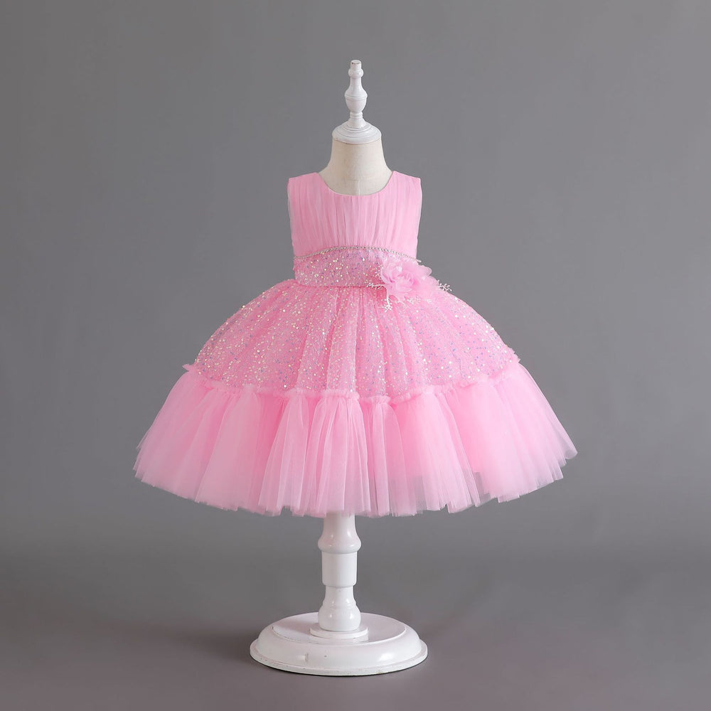 new sequin kids' dress, children's formal gown, princess dress, baby girl's first birthday dress, baby dress