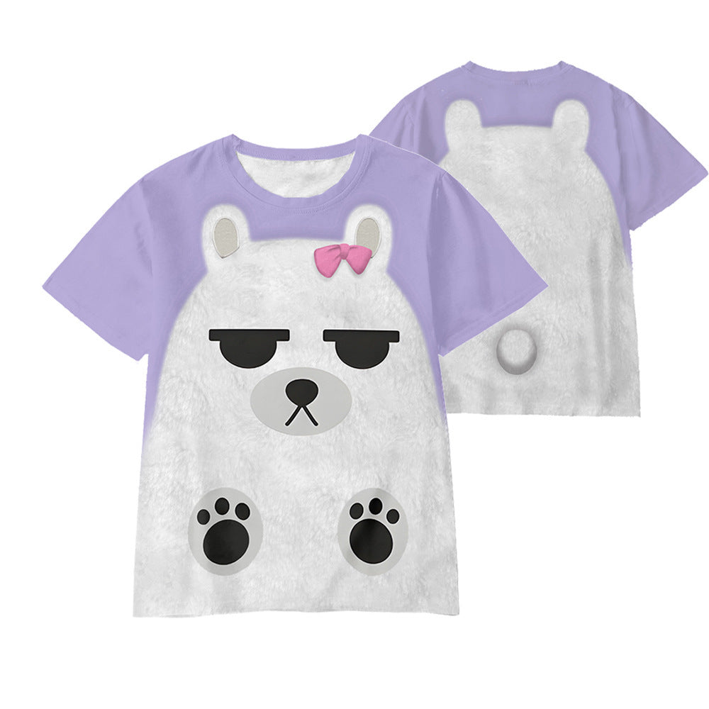 Witcher boy group 3d digital printing cross-border overseas casual loosefashion t-shirt k-pop girls t-shirt