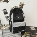 2025 new forest-inspired, high-style, large-capacity, durable, color-blocked backpack for middle and high school students, college students, and travel