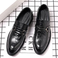 Leather shoes men's business formal wear casualmenautumnew arrival british cross-border live broadcast work k-style slip-on trendy leather shoes