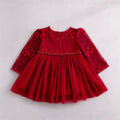 summer new girls' baby chic mesh tutu princess style long sleeve dress